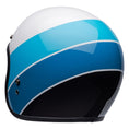 Load image into Gallery viewer, Bell Helmut Medium BELL CUSTOM 500 RIFF WHITE/BLUE MOTORCYCLE HELMET