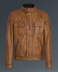 Load image into Gallery viewer, Belstaff Belstaff BELSTAFF BROOKLANDS LEATHER MOTORCYCLE JACKET - BURNT CUERO
