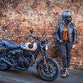 Load image into Gallery viewer, Biker Torque Segura Segura Romeo Ladies Leather Motorcycle Jacket - Black / White