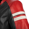 Load image into Gallery viewer, Biker Torque Segura Segura Romeo Mens Leather Motorcycle Jacket - Black / Red