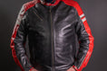 Load image into Gallery viewer, Biker Torque Segura Segura Romeo Mens Leather Motorcycle Jacket - Black / Red