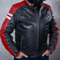 Load image into Gallery viewer, Biker Torque Segura Segura Romeo Mens Leather Motorcycle Jacket - Black / Red