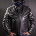 Load image into Gallery viewer, Biker Torque Segura Segura Romeo Mens Leather Motorcycle Jacket - Black / White