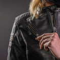 Load image into Gallery viewer, Biker Torque Segura Segura Romeo Mens Leather Motorcycle Jacket - Black / White