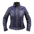 Load image into Gallery viewer, Helstons HELSTONS HELSTONS GENESIS WOMENS TEXTILE COTTON MOTORCYCLE JACKET - MESH BLUE