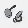 Load image into Gallery viewer, TEC BIKE PARTS Mirrors TEC Black clamp-on CNC round bar end mirrors for Royal Enfield Meteor 350 / Classic / Hunter + Bear / Super Meteor / Shotgun 650