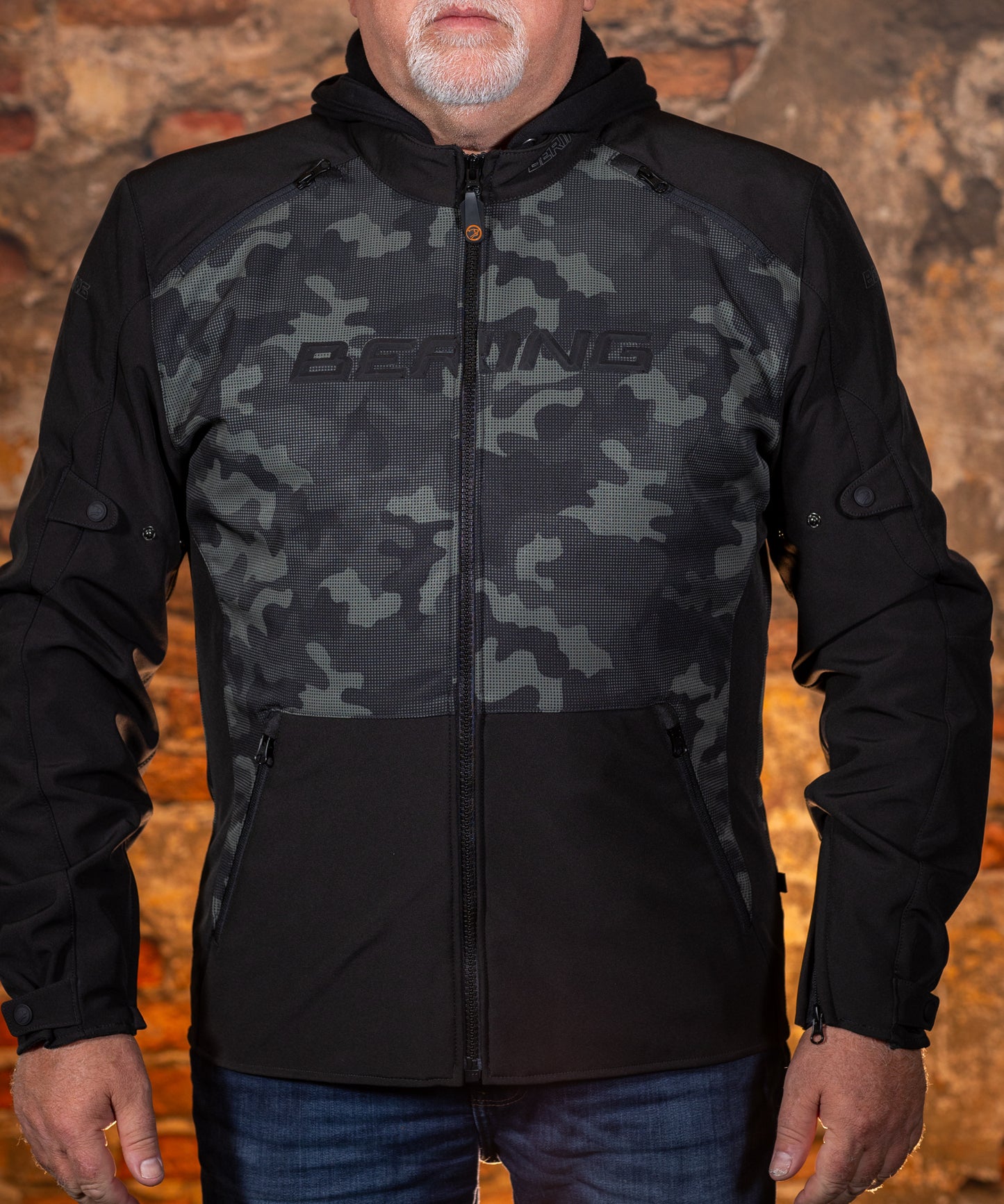 Bering Drift Motorcycle Jacket Black / Camo