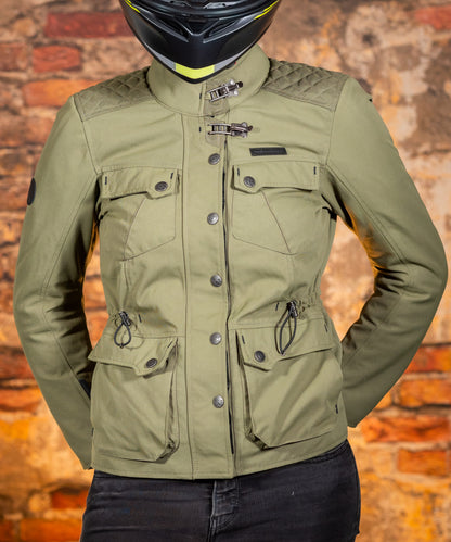 IXON EXHAUST WOMENS TEXTILE JACKET - KHAKI