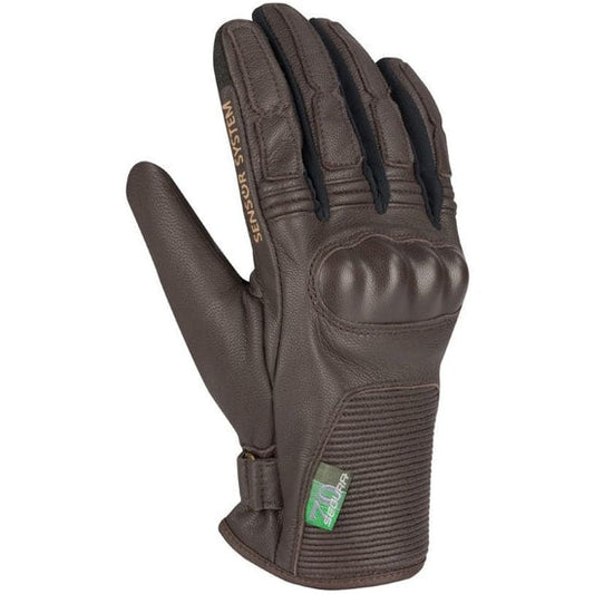 SEGURA SWAN LEATHER GLOVES - BROWN