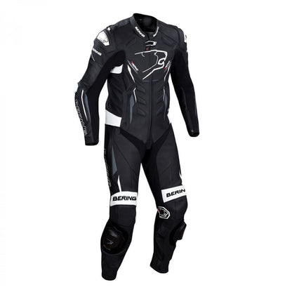 BERING ULTIMAT-R BLACK/WHITE/GREY ONE PIECE LEATHER RACE SUIT