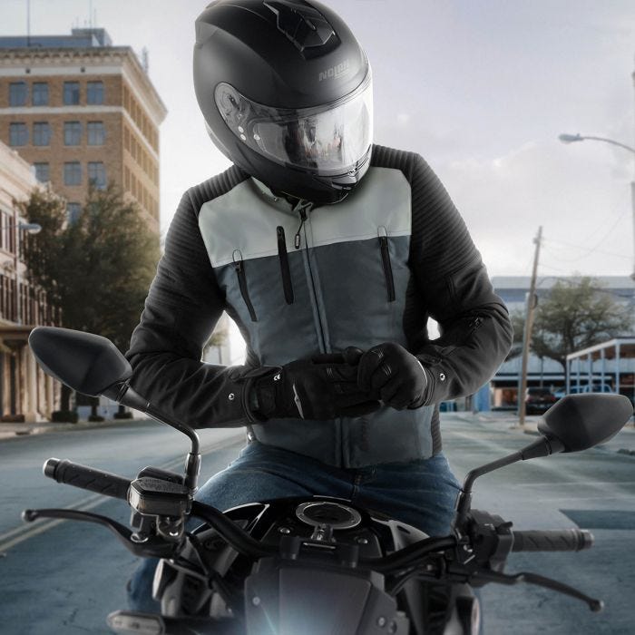 BERING 🇫🇷 CROSSER MOTORCYCLE JACKET GREY/BLACK