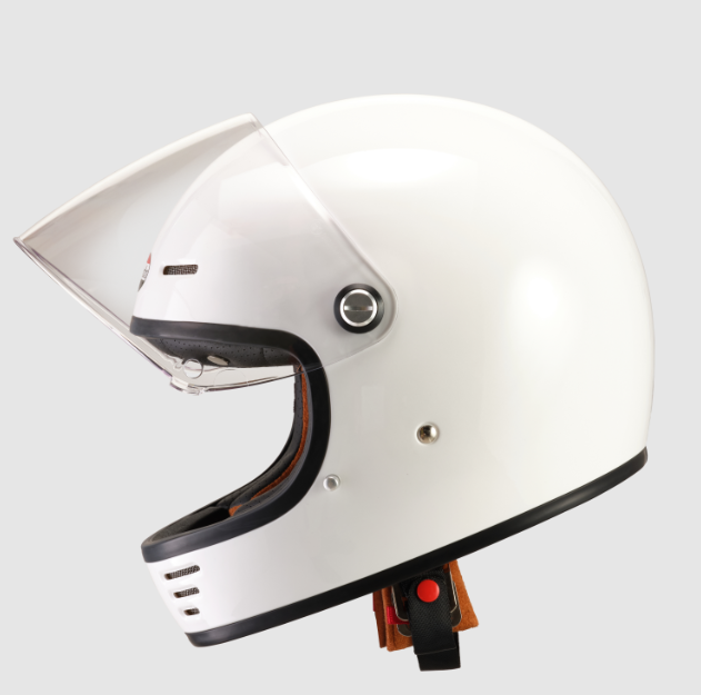 ELDORADO E70 RETRO GLOSS WHITE HELMET