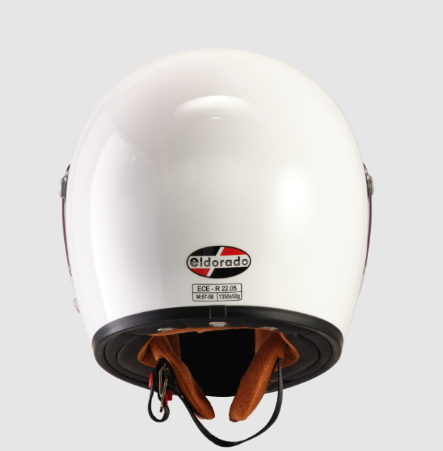 ELDORADO E70 RETRO GLOSS WHITE HELMET