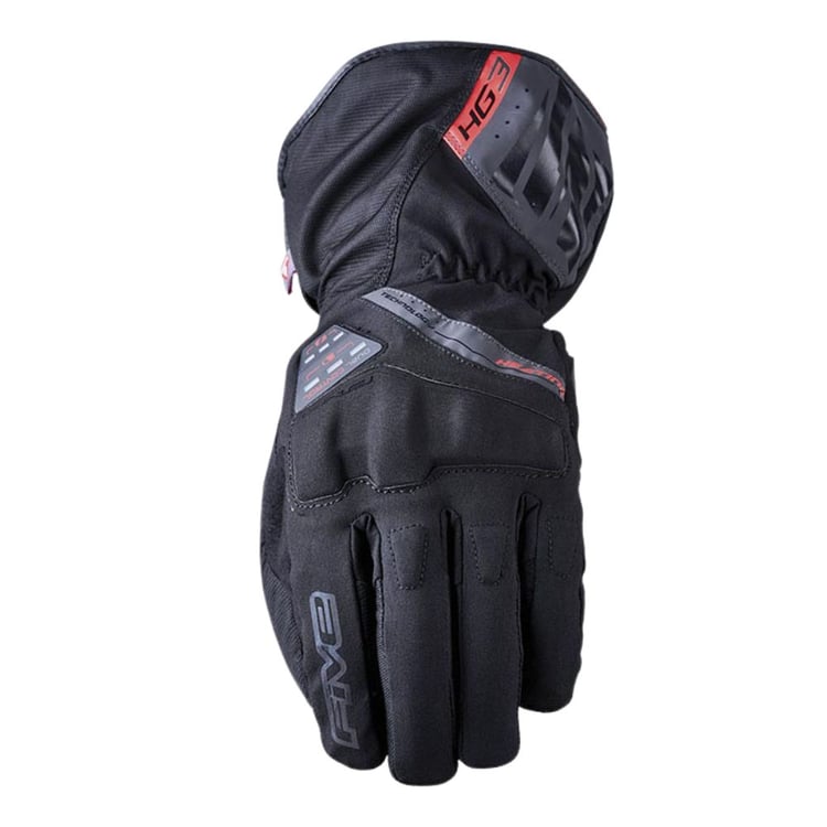 FIVE HG-3 EVO BLACK HEATED GLOVES