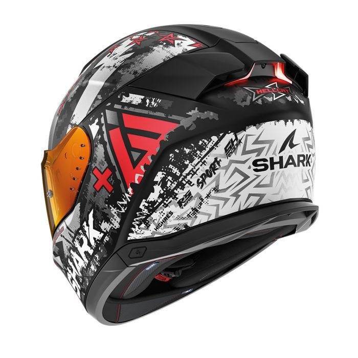 SHARK SKWAL I3 HELLCAT MATTE BLACK/CHROME/RED HELMET