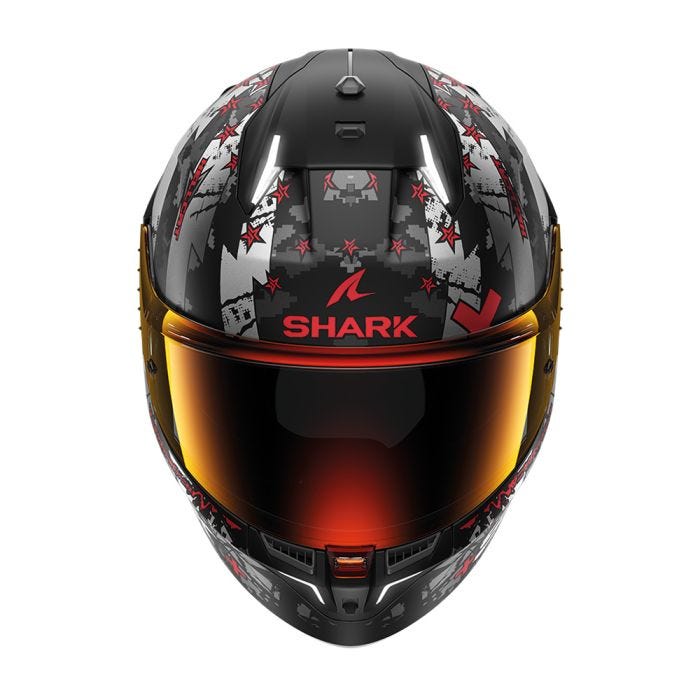 SHARK SKWAL I3 HELLCAT MATTE BLACK/CHROME/RED HELMET