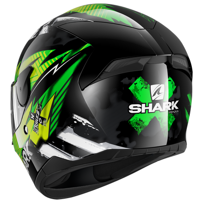 SHARK D-SKWAL 2 PENXA BLACK/GREEN/YELLOW HELMET