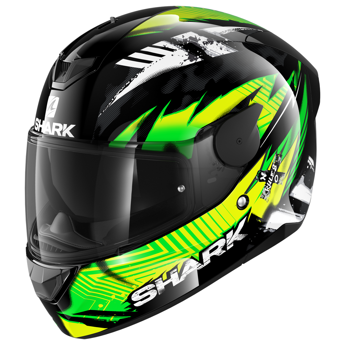 SHARK D SKWAL 2 PENXA BLACK/GREEN/YELLOW HELMET