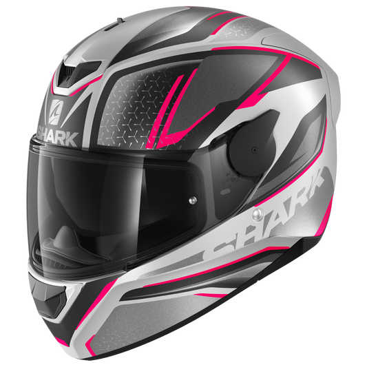 SHARK D-SKWAL 2 DAVEN MATTE SILVER/BLACK/VIOLET HELMET