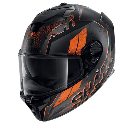 SHARK SPARTAN GT RYSER MATTE BLACK/ANTHRACITE/ORANGE HELMET