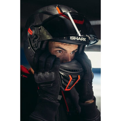 SHARK SPARTAN RS STINGREY BLACK/ANTHRACITE/RED HELMET