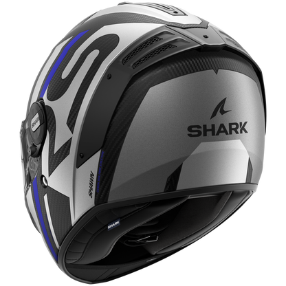 SHARK SPARTAN RS CARBON SHAWN BLUE/SILVER HELMET