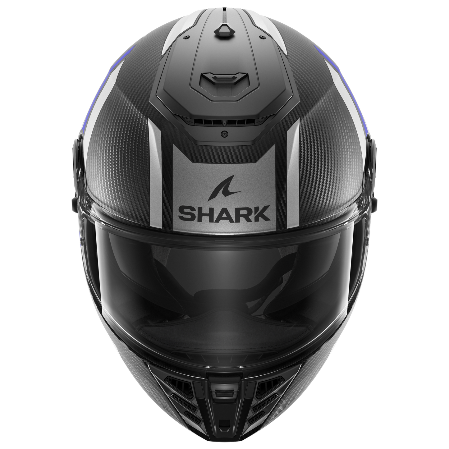 SHARK SPARTAN RS CARBON SHAWN BLUE/SILVER HELMET