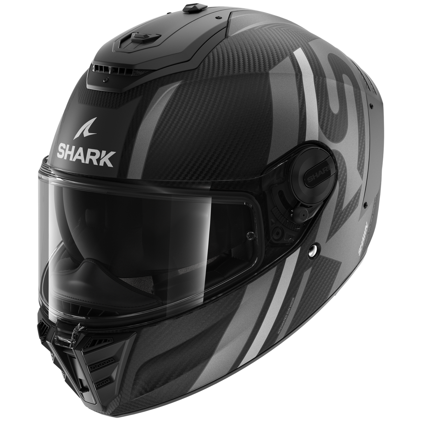 SHARK SPARTAN RS CARBON SHAWN SILVER/ANTHRACITE HELMET