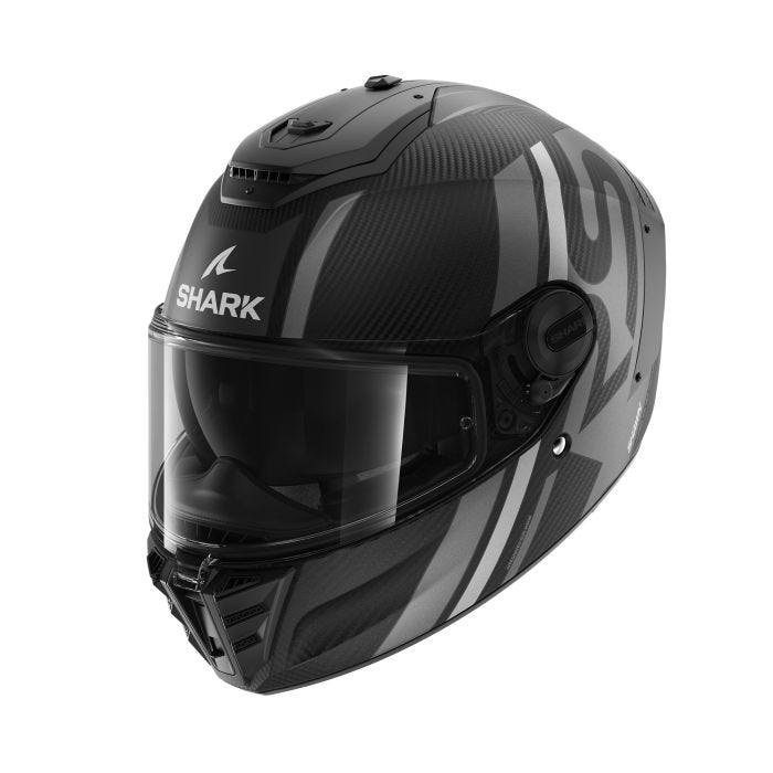 SHARK SPARTAN RS CARBON SHAWN SILVER/ANTHRACITE HELMET