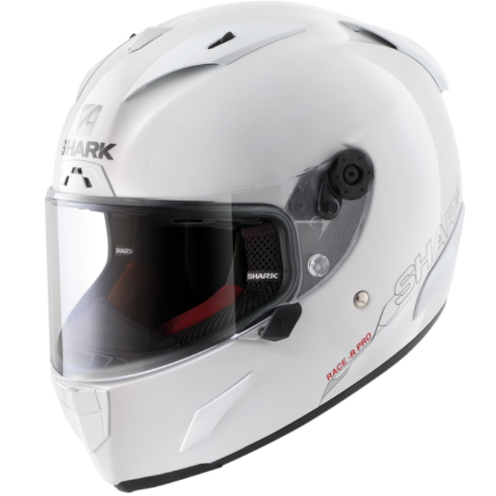 SHARK RACE R PRO BLANK WHITE HELMET