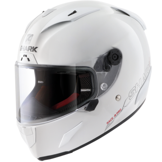 SHARK RACE R PRO BLANK WHITE HELMET