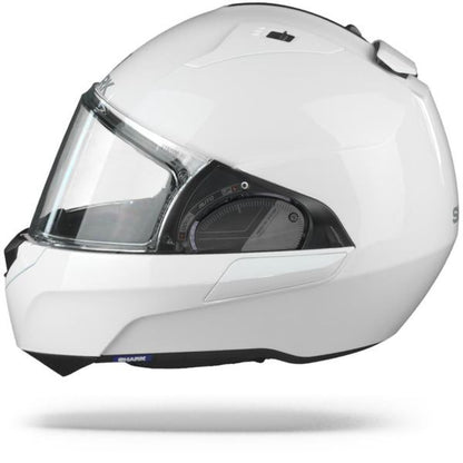 SHARK EVO ES BLANK WHITE FLIP UP MODULAR HELMET