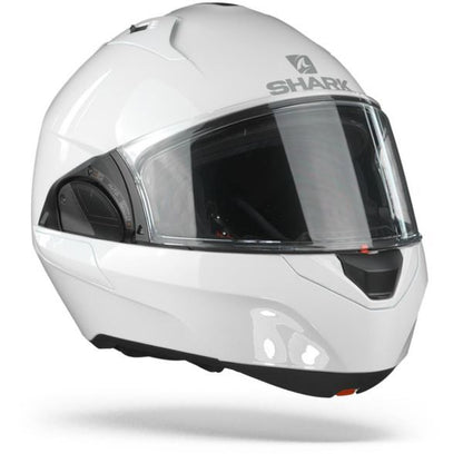 SHARK EVO ES BLANK WHITE FLIP UP MODULAR HELMET