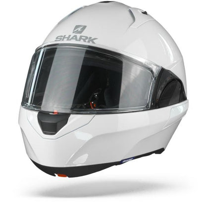 SHARK EVO ES BLANK WHITE FLIP UP MODULAR HELMET