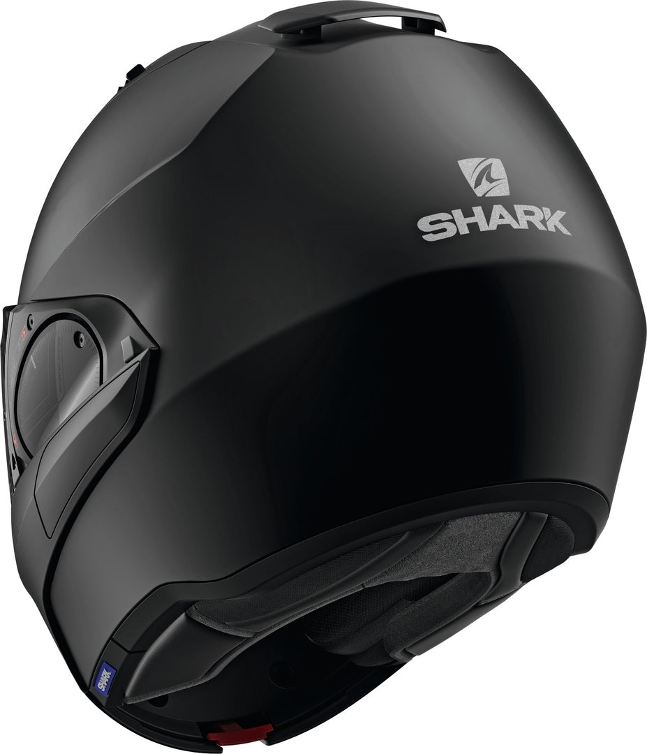 SHARK EVO ES BLANK MATTE BLACK FLIP UP MODULAR HELMET - KING SIZE (XXL)