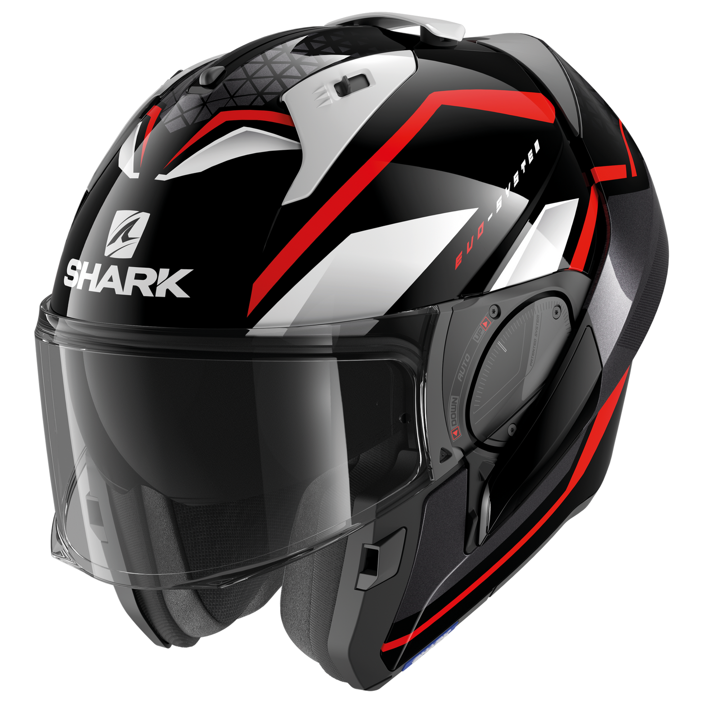 SHARK EVO ES YARI BLACK/RED/WHITE MODULAR HELMET