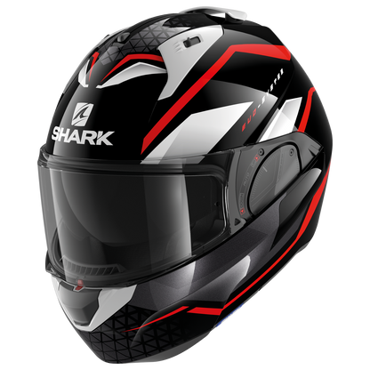 SHARK EVO ES YARI BLACK/RED/WHITE MODULAR HELMET