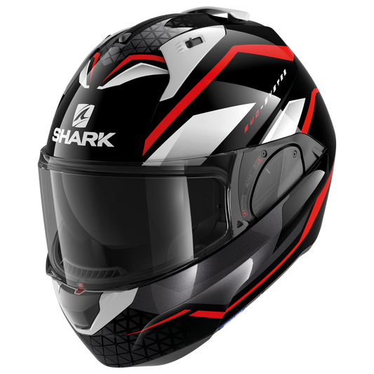 SHARK EVO ES YARI BLACK/RED/WHITE MODULAR HELMET