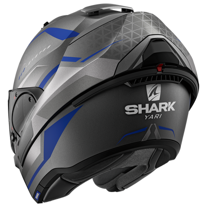 SHARK EVO ES YARI MATTE ANTHRACITE/BLUE/SILVER MODULAR HELMET