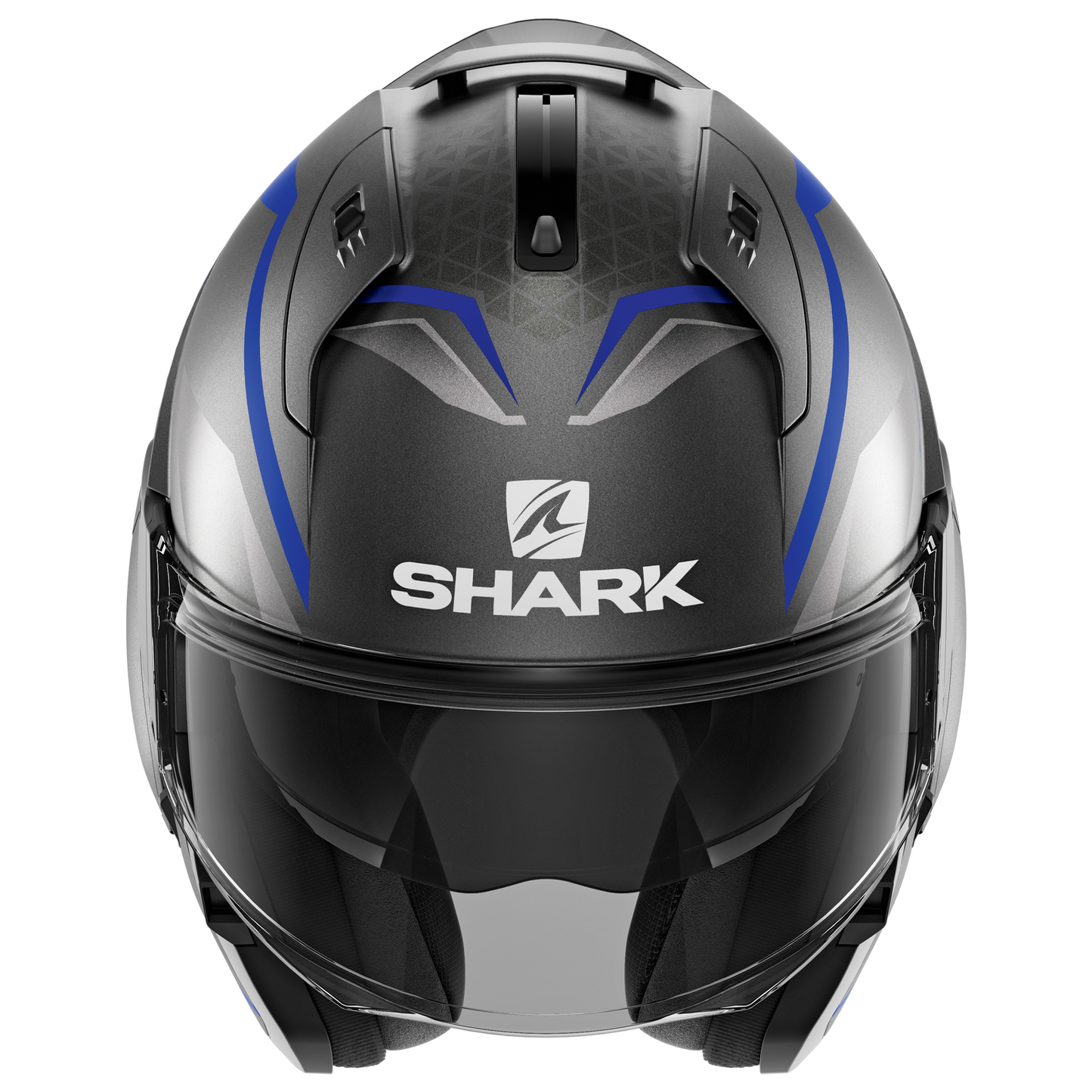 SHARK EVO ES YARI MATTE ANTHRACITE/BLUE/SILVER MODULAR HELMET