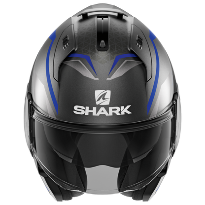 SHARK EVO ES YARI MATTE ANTHRACITE/BLUE/SILVER MODULAR HELMET