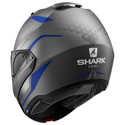 SHARK EVO ES YARI MATTE ANTHRACITE/BLUE/SILVER MODULAR HELMET