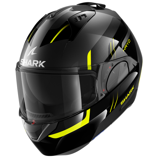 SHARK EVO ES KRYD GLOSS ANTHRACITE/BLACK/YELLOW HELMET