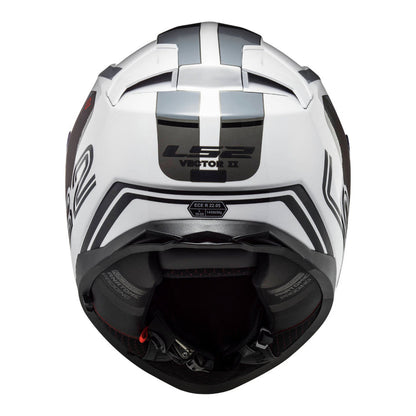 LS2 FF811 VECTOR II METRIC WHITE/TITANIUM/SILVER HELMET