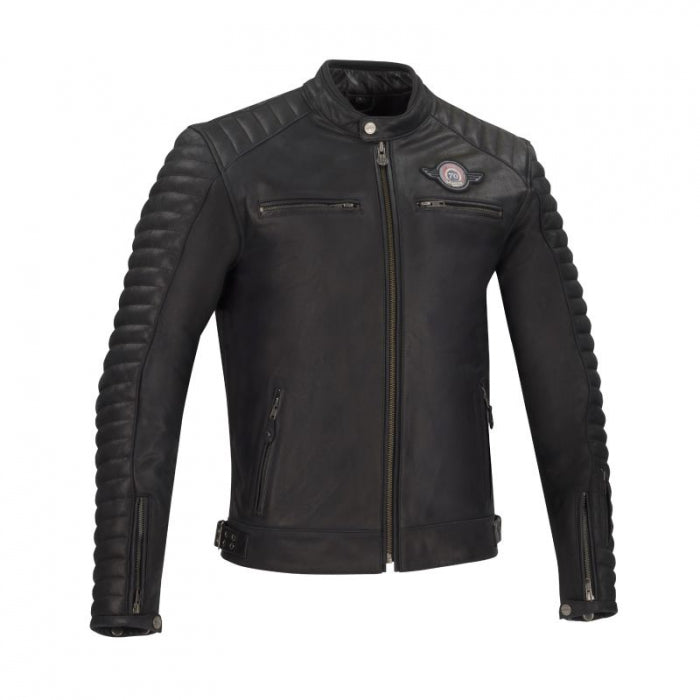 SEGURA 🇫🇷 UNITED FRENCH LEATHER MOTORCYCLE JACKET BLACK - LARGE