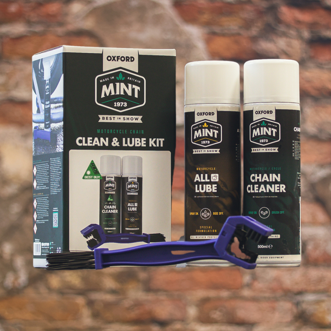 Oxford Mint Motorcycle Chain Clean & Lube Kit