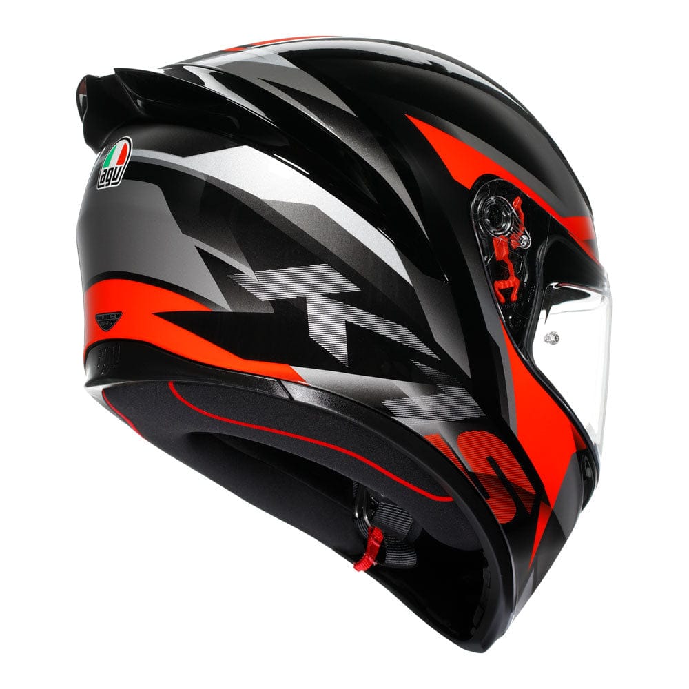 AGV Helmut AGV K1 S FASTLAP BLACK/GREY/RED HELMET - ECE 22.06