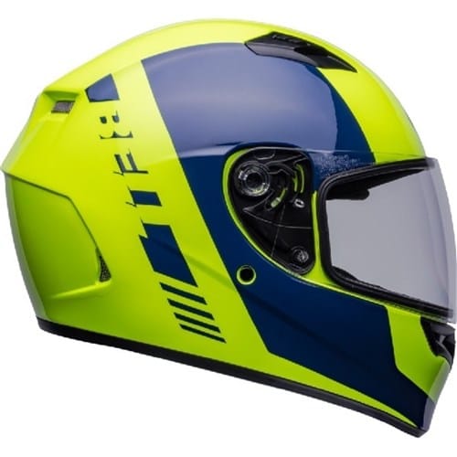 Bell Helmut Small BELL QUALIFIER TURNPIKE HI-VIS YELLOW/NAVY HELMET (Size: SMALL)