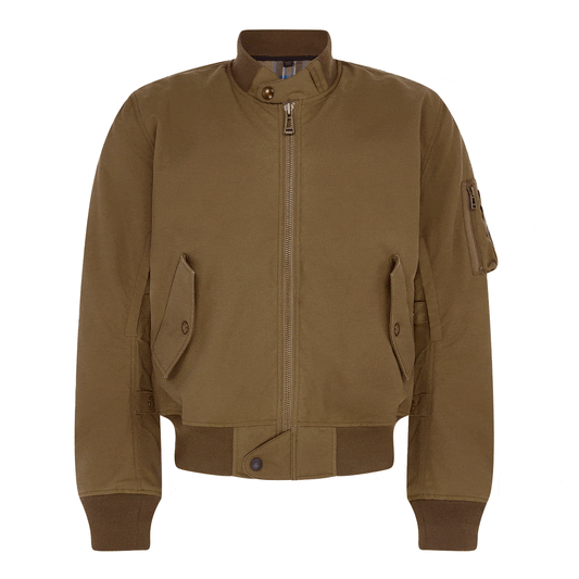 Belstaff Belstaff BELSTAFF BRECON MOTORCYCLE BOMBER - OLIVE GREEN