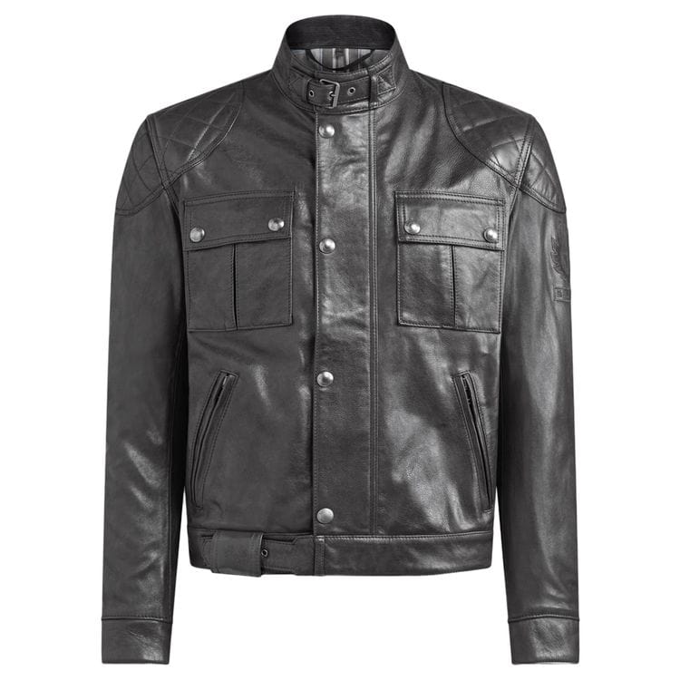 Belstaff Belstaff BELSTAFF BROOKLANDS LEATHER MOTORCYCLE JACKET - ANTIQUE BLACK